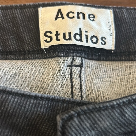 Acne Studios Dark Gray Cords Corduroy Pants Jeans Womens Size 29/32 - Picture 2 of 4